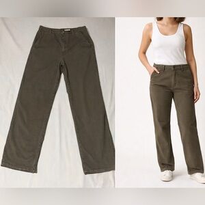 AG Caden Straight Olive Green Relaxed Chino Pants Size 29 Lightweight Workwear